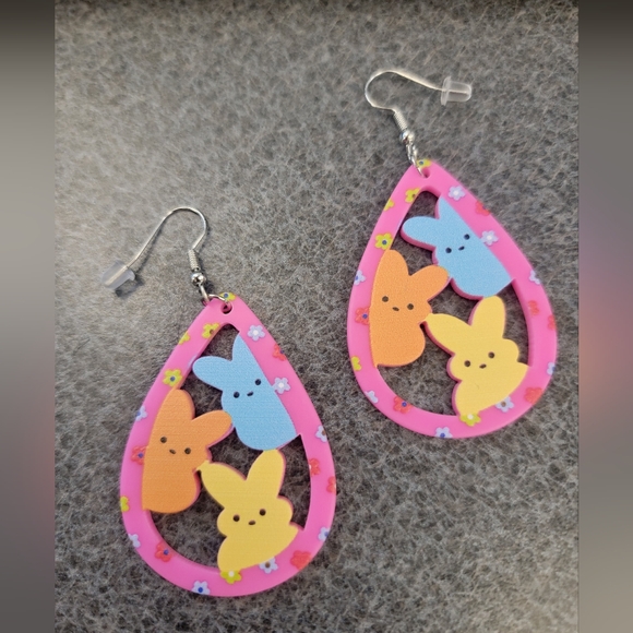 Fashion Jewelry Jewelry - Colorful Bunny Drop Earrings